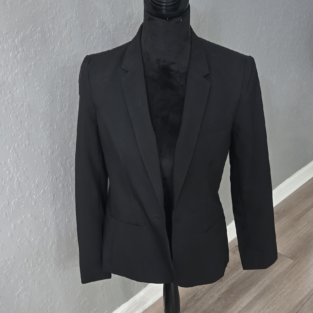 Black Tailored Sport Coat with Notched Lapels